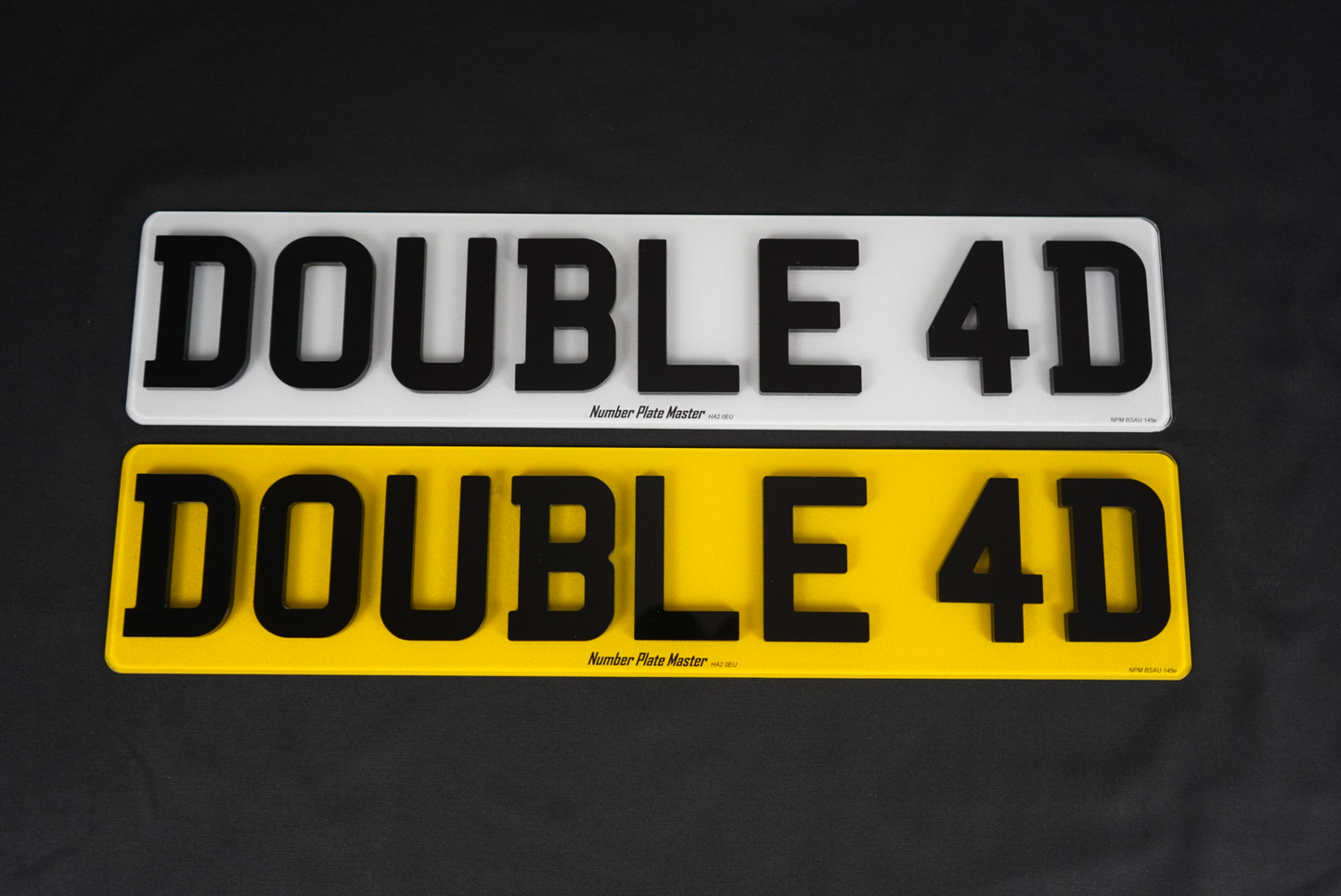 Double 4D Number Plates